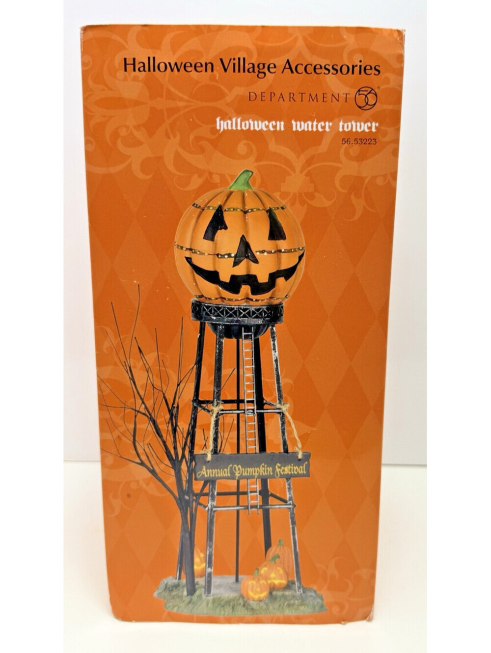 Dept 56 Halloween Village Pumpkin Festival Water Tower 2005 #5653223